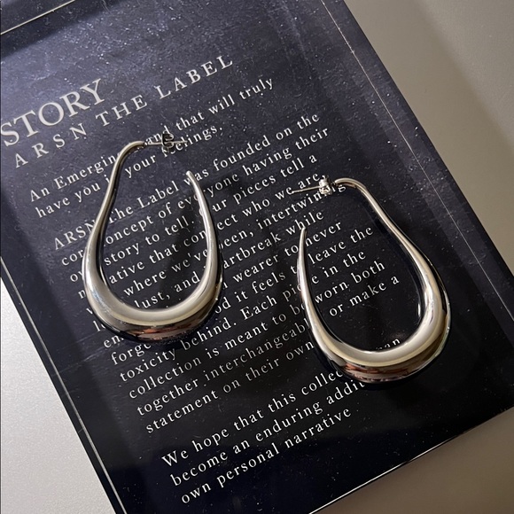 NWOT Silver Hoop Sample Earrings by ARSN - Picture 1 of 4